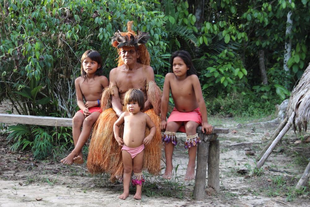 Ayahuasca ceremony in Amazon rainforest Peru
